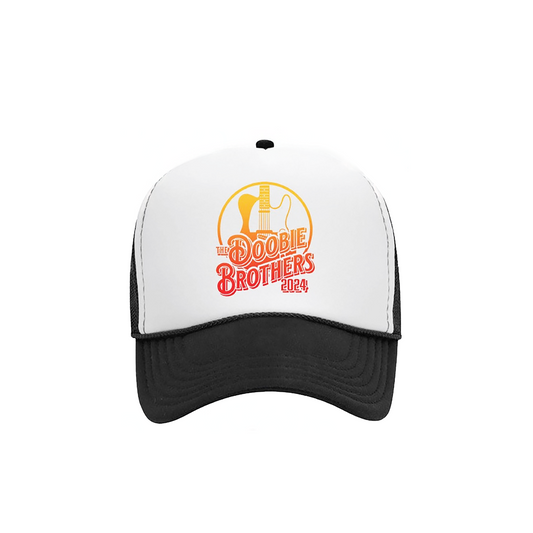 The Doobie Brothers White Trucker Hat